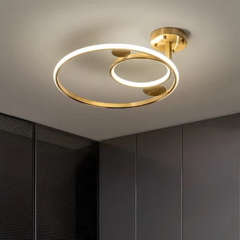 FSS Vario, Aukso LED lubų šviesos, miegamojo lempa modernus Žiedas minimalistinio eilėje lempos Šiaurės turas kambario lempa, patalpų apšvietimas