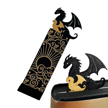 Dragon Žymą Juodos ir Aukso Drakonas su Saulės ir Debesų Žymą Kietas Žymę Knygos Mylėtojai, Draugai, Knygos, Aksesuarai