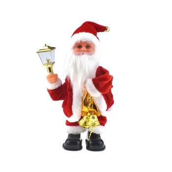 Naujovė Drebulys Šviesos ir Varpai Kalėdų Senelio Lėlės su Muzika Elektros Sūpynės Santa Claus Dieną Žaislai