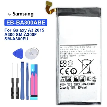Bateriją EB-BA300ABE Samsung GALAXY A3 2015 A3009 A300 A300X A300H A300F A300FU A300G A300M A3000 1900mAh