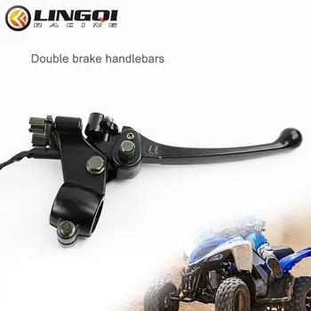 LINGQI LENKTYNIŲ Motociklo Dual Dvigubo Stabdžio Rankenos Aliuminio Greičio Kontrolės Sankabos Svirtelė Duobę Dirt Bike Motocross Dalys