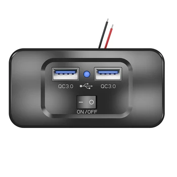 Įrengimas Dual USB Panel Mount Dulkėms Greito Įkrovimo Paviršinio montavimo V V Automobilis, Greitas Įkroviklis, Įrenginio Paviršiaus Kalno