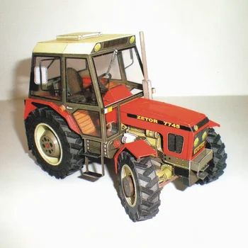 1:32 čekijos Zetor 7745-7211 Traktoriaus Kortelės Modelis Pastato Nustato Vadovas 