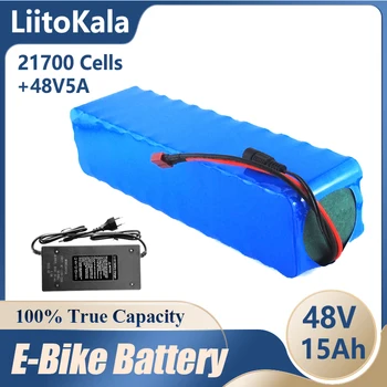LiitoKala 48V 15AH 21700 13S3P High power 1500W Elektrinis Dviratis Baterija E-bike Baterija 48V15ah Ličio Baterija su BMS 30A