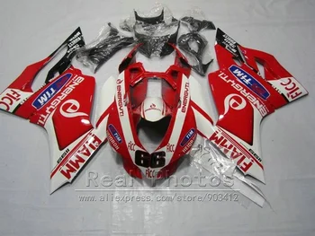 Įpurškimo nauja kėbulo lauktuvės komplektas Ducati 1199 12 13 raudona balta juoda motociklo purvasargiai nustatyti 1199 2012 m. 2013 m HR63