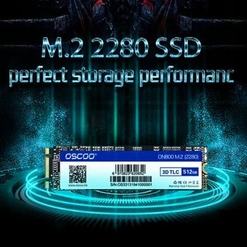 OSCOO M. 2 2280 Vidaus Solid-state Drive SATA3 6GBps SSD 128GB 256 GB 512 GB HDD M2 SSD 3D TLC 