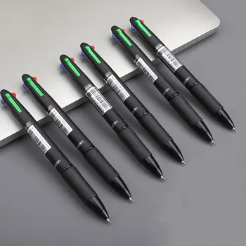6Pcs Įvairiaspalvis Rašiklis Baudos Taškas 4 1 Spalvinga Ištraukiama Pen Studentams Mokyklos Multi Ballpoint Pen Funkcija