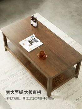 Visi medžio masyvo kavos staliukas Amerikos minimalistinio stiliaus raudonasis ąžuolas arbatos stalo, Aplinkai draugiškų riešutmedžio žurnalinis staliukas, arbatos stalo