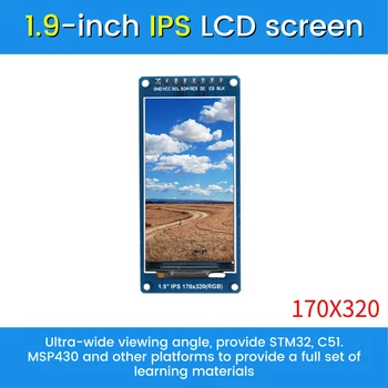 Naujas 1.9 colių IPS full kampo, TFT ekranas LCD ekranas spalvotas ekranas modulis SPI serial port high-definition 170x320
