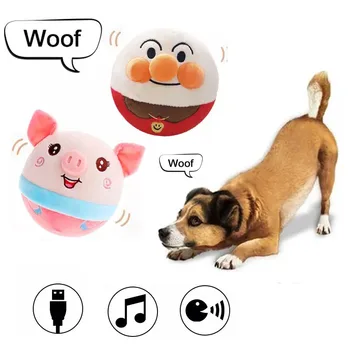 Elektroninis Šuns Žaislas Kamuolys Smart Šoktelėti Šuolis Pet Kamuolius Interaktyvus Šunys Pliušinis Lėlės, Žaislai, Mokymo Groti Automatinė Šunelis Žaislai