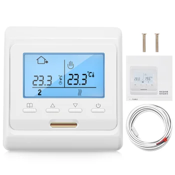 16A 230V LCD Programuojamas Šiltas Grindų Šildymo Kambario Termostatas Thermoregulator Temperatūros Reguliatorius Vadovas Mechaninė
