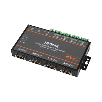 Hf5142b Serial Port Server Keturių Serijos Uostų į RS232/485/422 Nuosekliojo Prievado prie Ethernet Controller