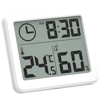 Kambario Termometras Drėgmės Matuoklis Temperatūros ir Drėgmėmačiu su LCD Ekranu, Temperatūros ir Drėgmės