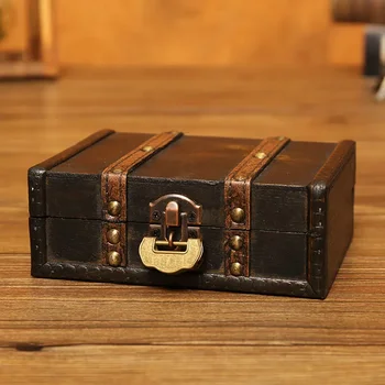 Derliaus lauke talpinimo, darbalaukio medinės dėžės, Europos medinė raidė mažas langelis, lockroom antikos stiliaus seifą banke raštinės reikmenys